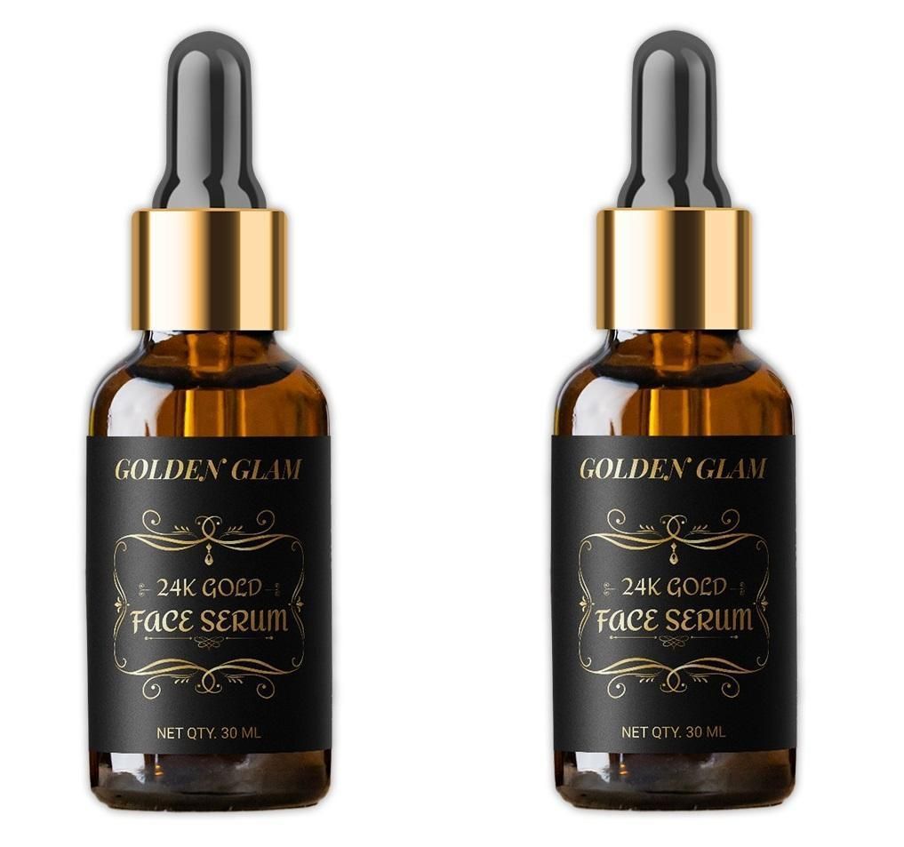 24K Gold Face Serum improves Dullness Reduces fine lines (30 ml) (Pack Of 2)
